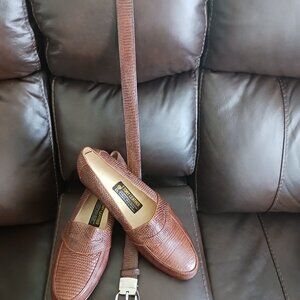 Custom made leather, crocodile, and iguana shoes